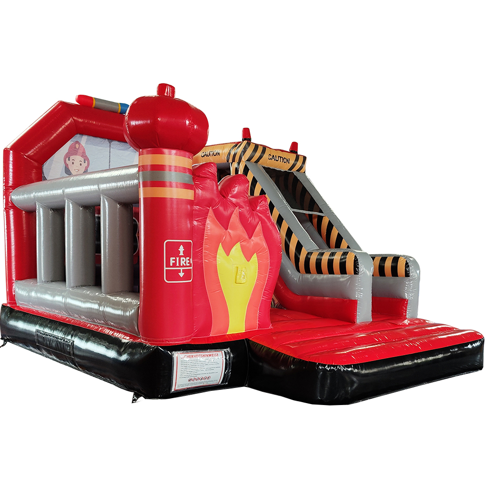 Hüpfburg Feuerwehrauto mit Rutsche
